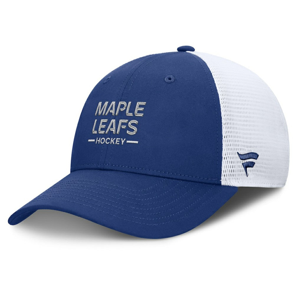 Toronto Maple Leafs Fanatics Authentic Pro Rink Lockup Adjustable Trucker Hat - Blue/White | Fanatics discount