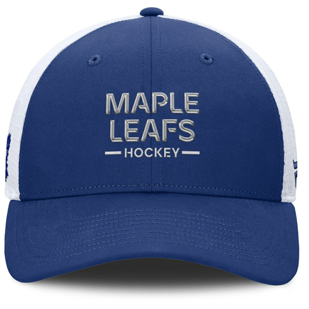 Toronto Maple Leafs Fanatics Authentic Pro Rink Lockup Adjustable Trucker Hat - Blue/White | Fanatics discount