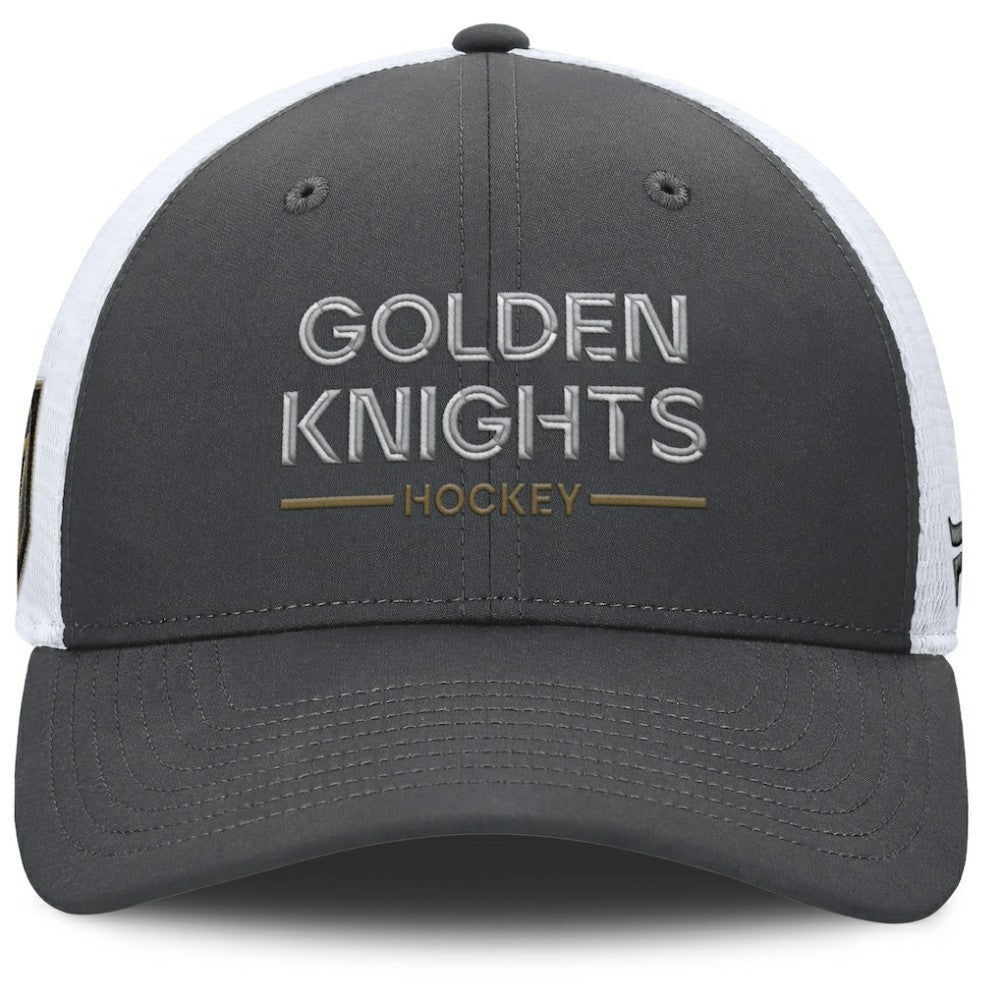 Vegas Golden Knights Fanatics Authentic Pro Rink Lockup Adjustable Trucker Hat - Gray/White | Fanatics discount