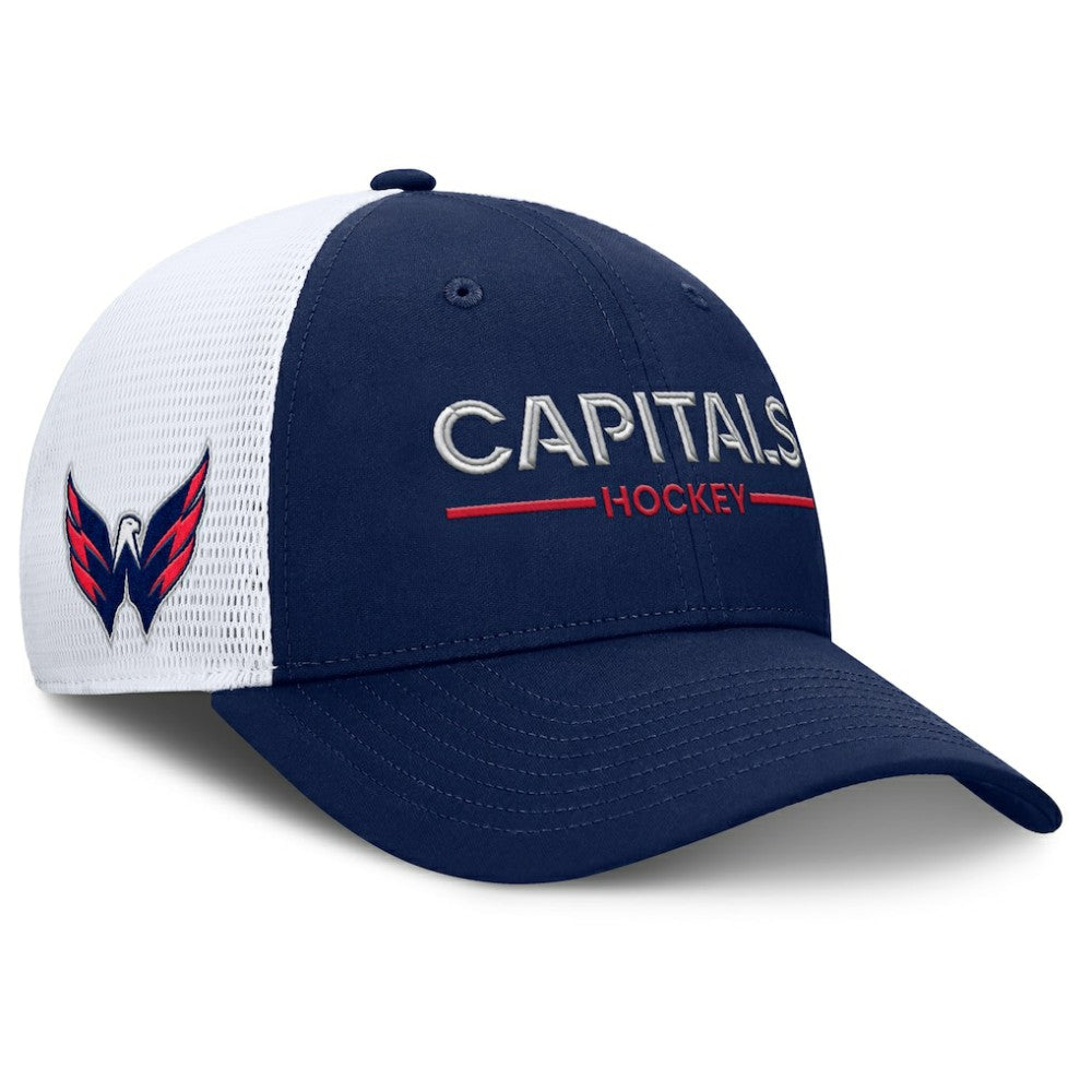 Washington Capitals Fanatics Authentic Pro Rink Lockup Adjustable Trucker Hat - Navy/White | Fanatics online