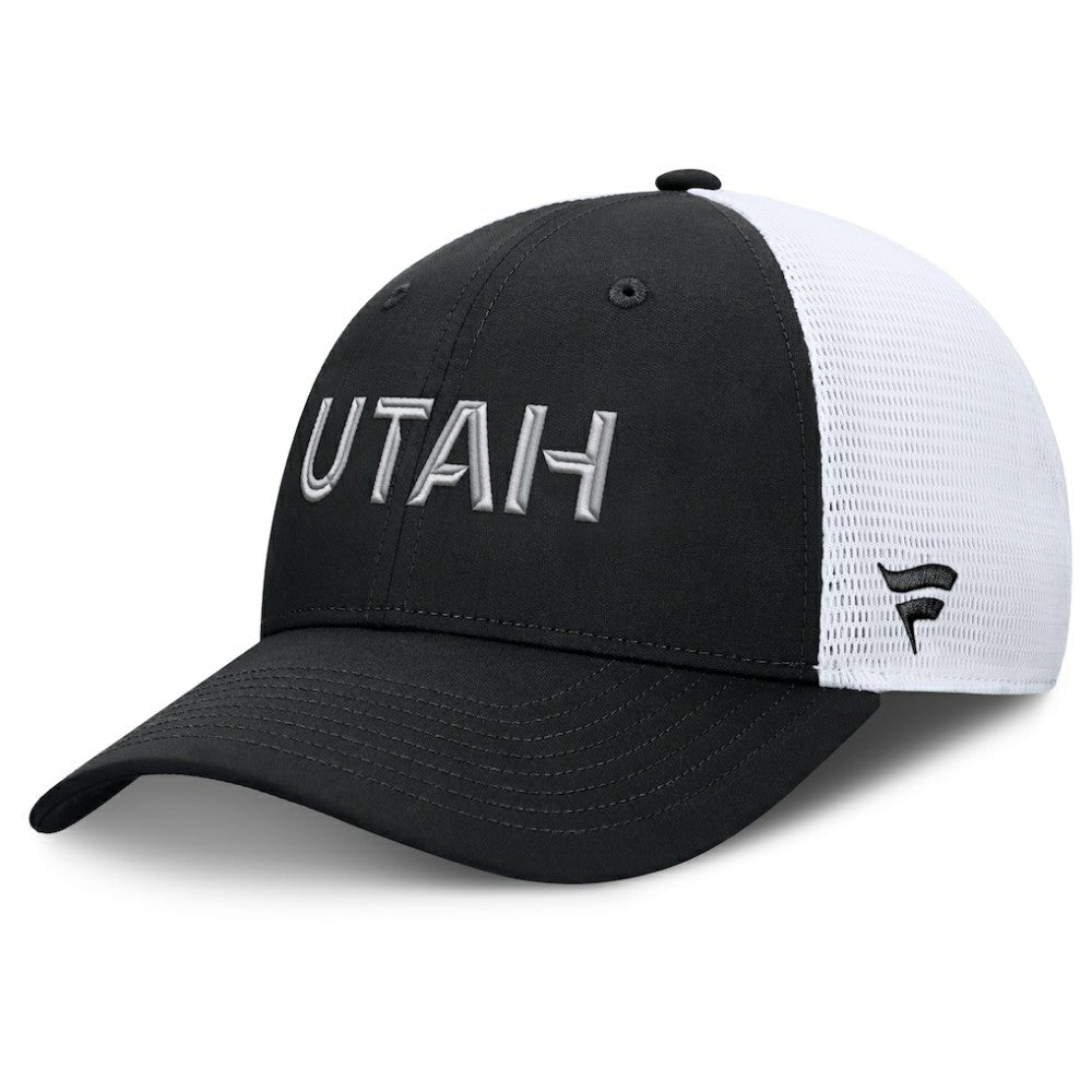Utah Mammoth Fanatics Authentic Pro Rink Lockup Adjustable Trucker Hat - Black/White | Fanatics on sale