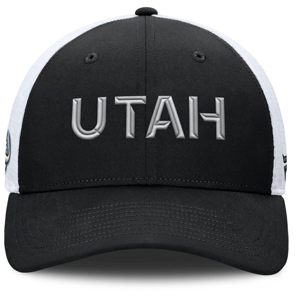 Utah Mammoth Fanatics Authentic Pro Rink Lockup Adjustable Trucker Hat - Black/White | Fanatics on sale