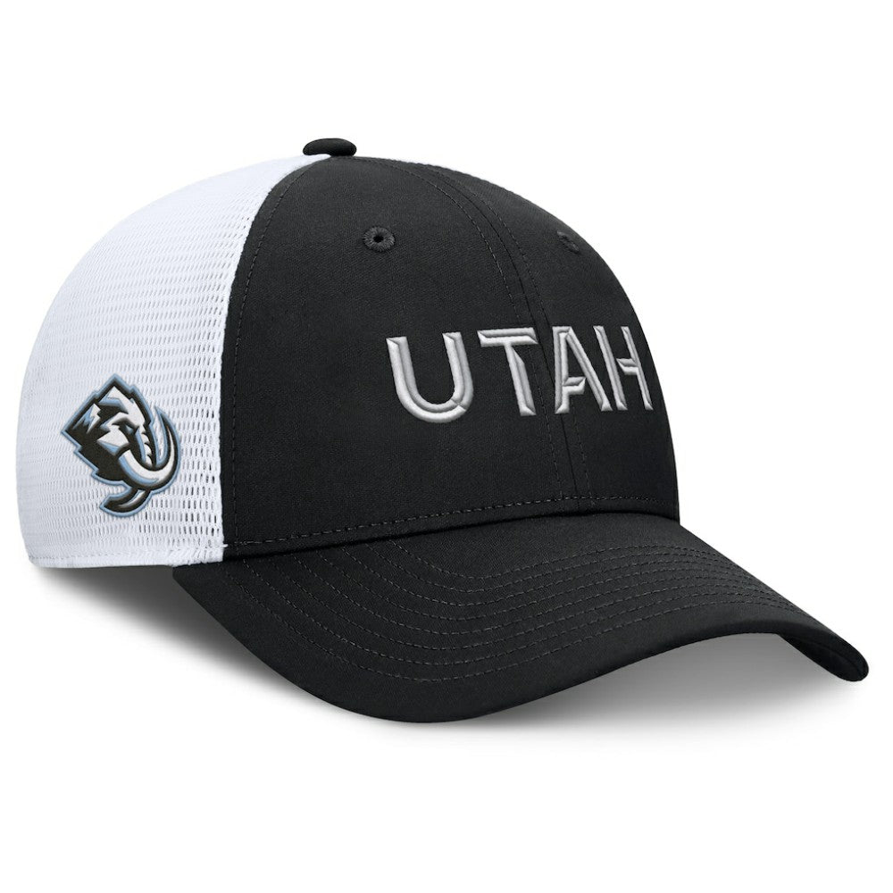 Utah Mammoth Fanatics Authentic Pro Rink Lockup Adjustable Trucker Hat - Black/White | Fanatics on sale