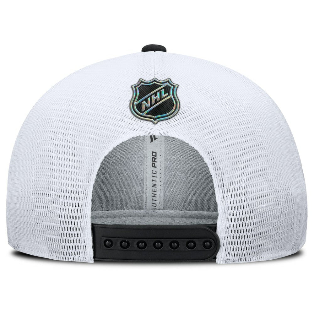 Ottawa Senators Fanatics Authentic Pro Rink Lockup Adjustable Trucker Hat - Black/White | Fanatics Clearance