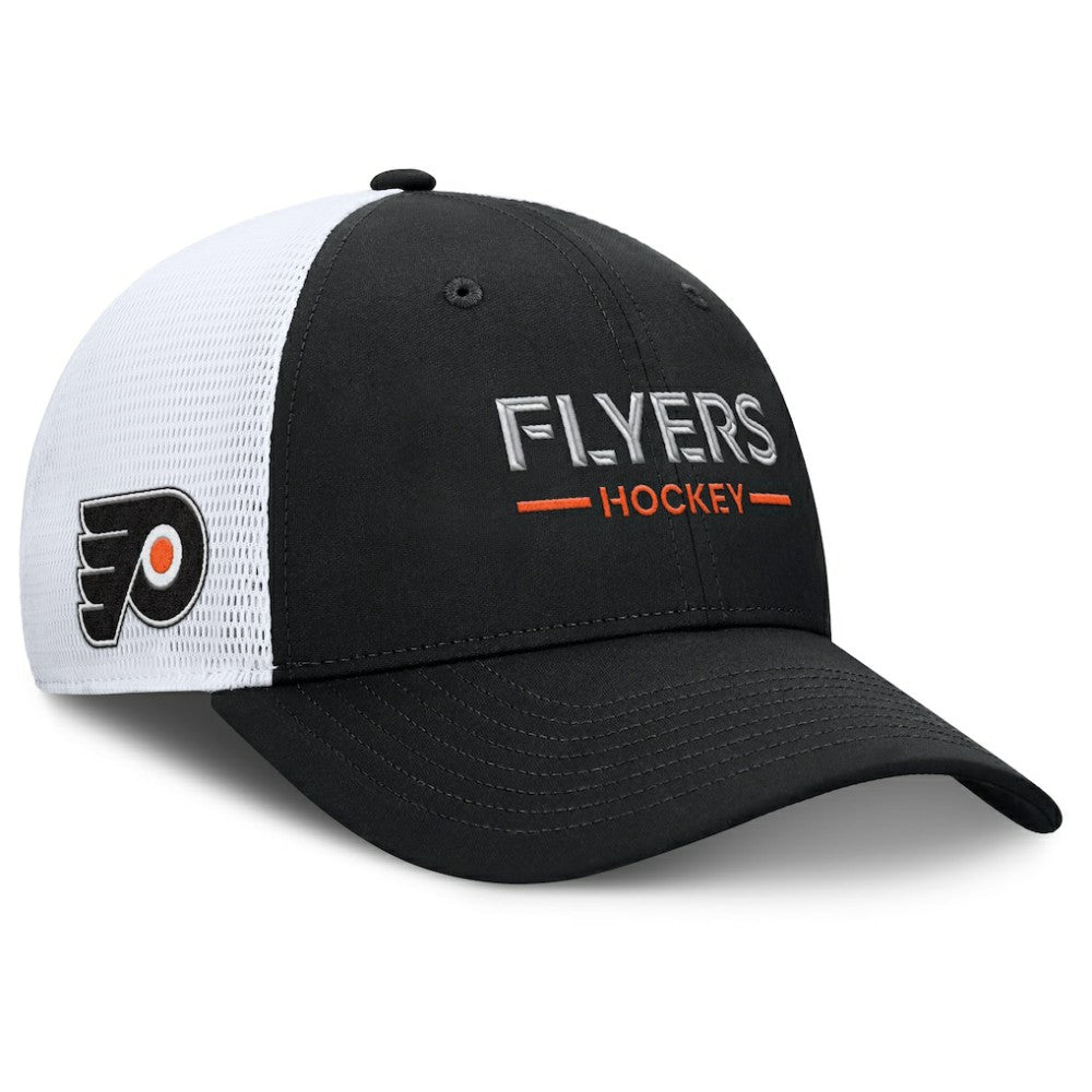 Philadelphia Flyers Fanatics Authentic Pro Rink Lockup Adjustable Trucker Hat - Black/White | Fanatics near me