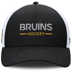 Boston Bruins Fanatics Authentic Pro Rink Lockup Adjustable Trucker Hat - Black/White | Fanatics near me