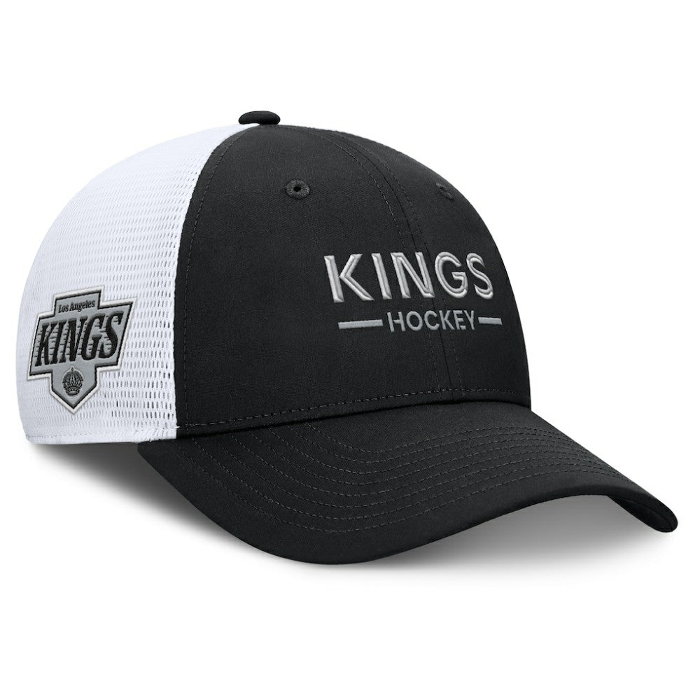 Los Angeles Kings Fanatics Authentic Pro Rink Lockup Adjustable Trucker Hat - Black/White | Fanatics online