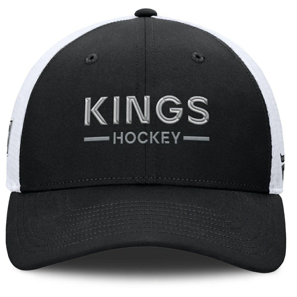 Los Angeles Kings Fanatics Authentic Pro Rink Lockup Adjustable Trucker Hat - Black/White | Fanatics online