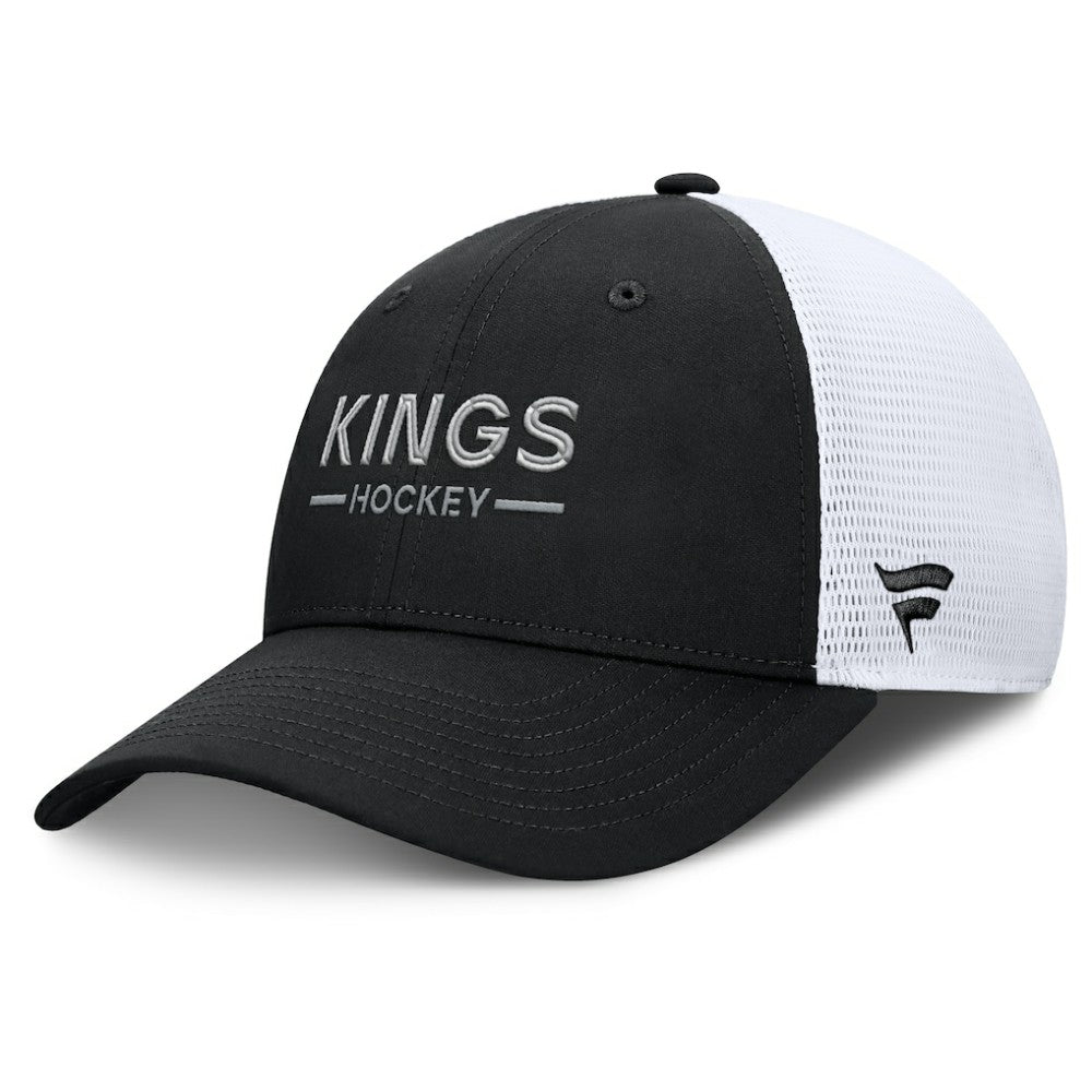 Los Angeles Kings Fanatics Authentic Pro Rink Lockup Adjustable Trucker Hat - Black/White | Fanatics online