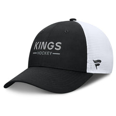 Los Angeles Kings Fanatics Authentic Pro Rink Lockup Adjustable Trucker Hat - Black/White | Fanatics online
