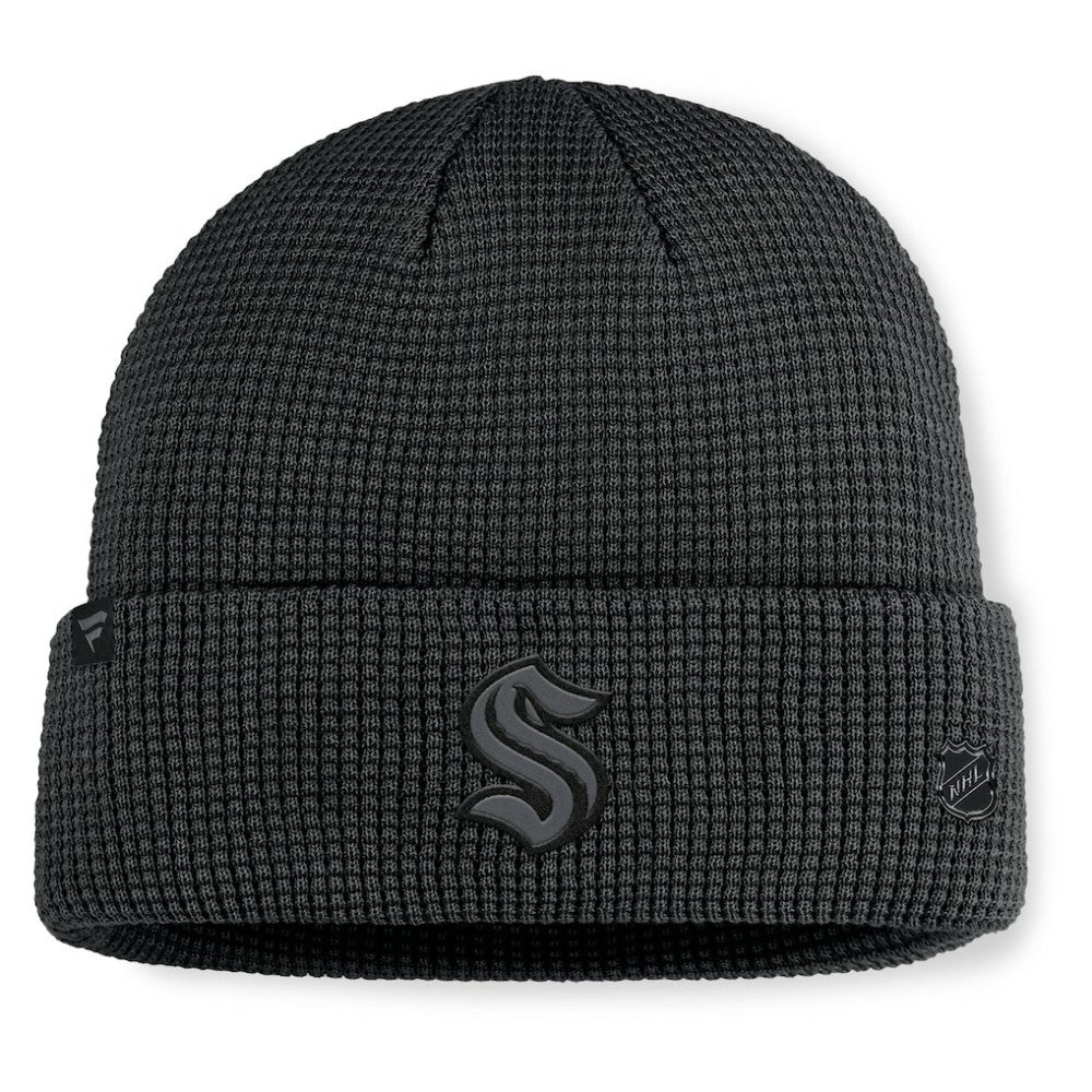 Seattle Kraken Fanatics Authentic Pro Road Cuffed Knit Hat - Black | Fanatics sale