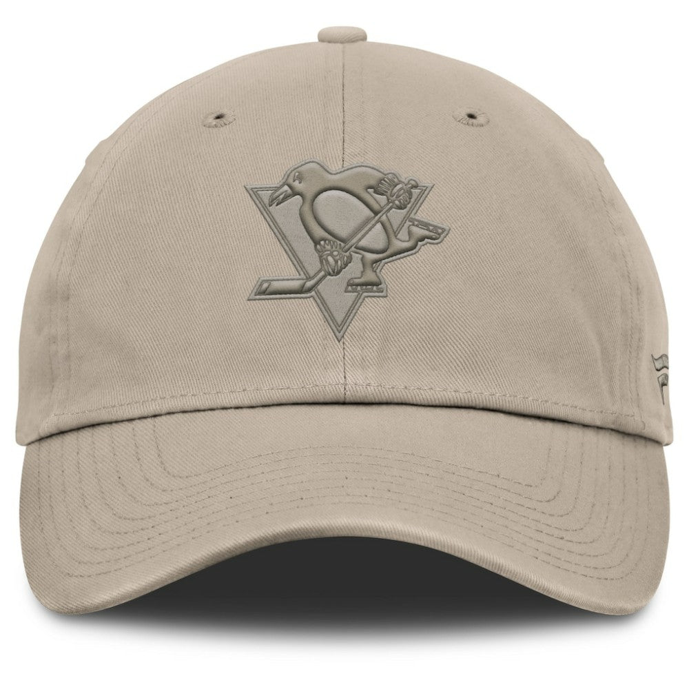 Pittsburgh Penguins Fanatics Authentic Pro Road Adjustable Hat - Tan | Fanatics online