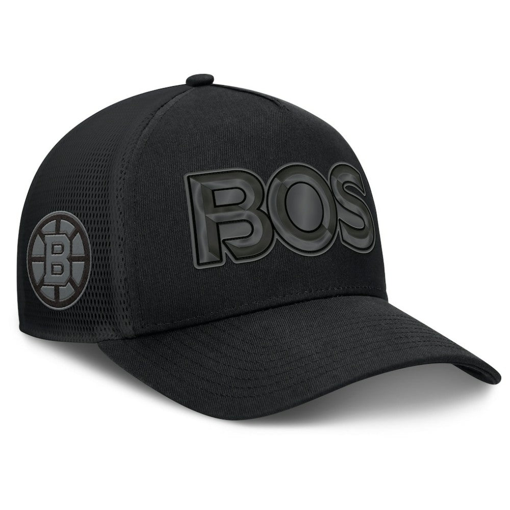Boston Bruins Fanatics Authentic Pro Road Team Code Trucker Adjustable Hat - Black | Fanatics online
