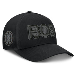 Boston Bruins Fanatics Authentic Pro Road Team Code Trucker Adjustable Hat - Black | Fanatics online