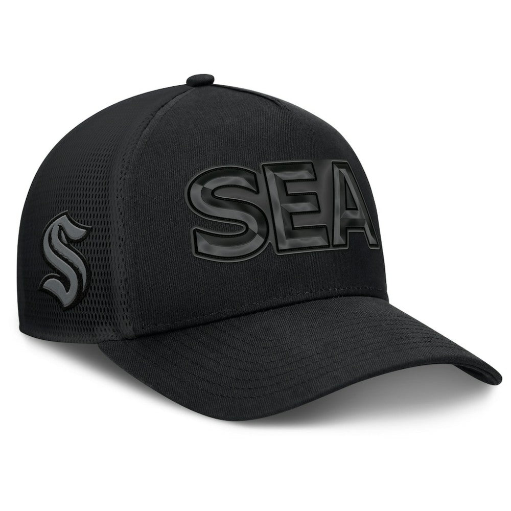 Seattle Kraken Fanatics Authentic Pro Road Team Code Trucker Adjustable Hat - Black | Fanatics sale