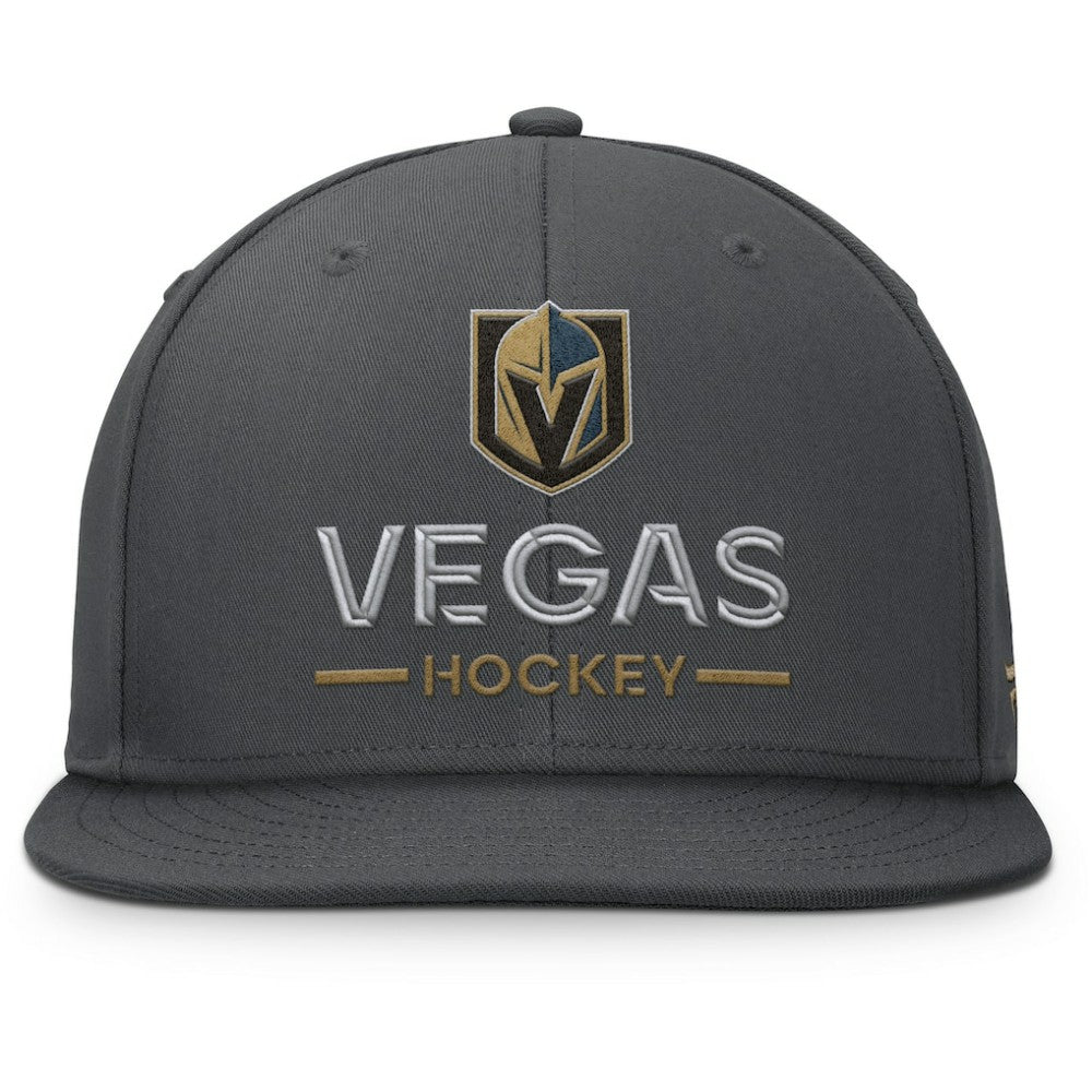 Vegas Golden Knights Fanatics Authentic Pro Rink Lockup Snapback Hat - Charcoal | Fanatics Lifestyle