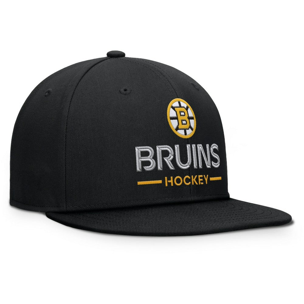Boston Bruins Fanatics Authentic Pro Rink Lockup Snapback Hat - Black | Fanatics sale