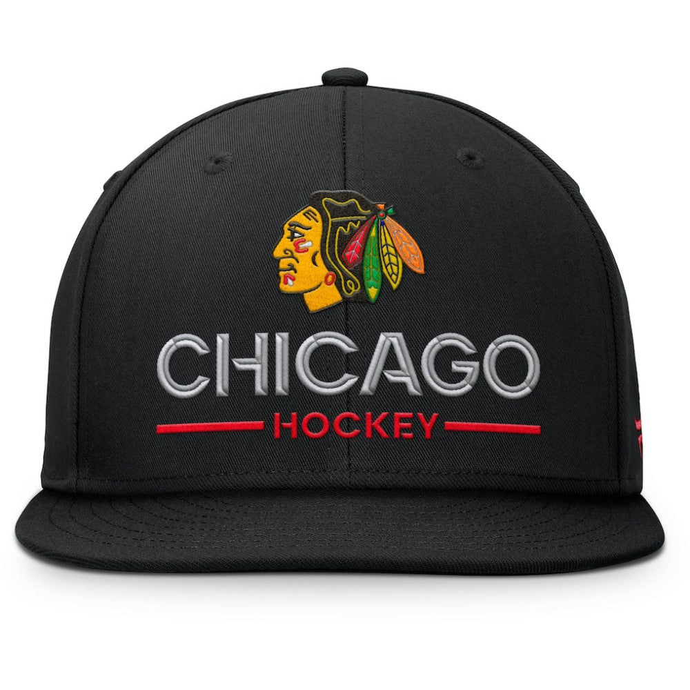Chicago Blackhawks Fanatics Authentic Pro Rink Lockup Snapback Hat - Black | Fanatics discount