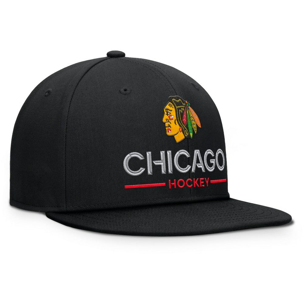 Chicago Blackhawks Fanatics Authentic Pro Rink Lockup Snapback Hat - Black | Fanatics discount