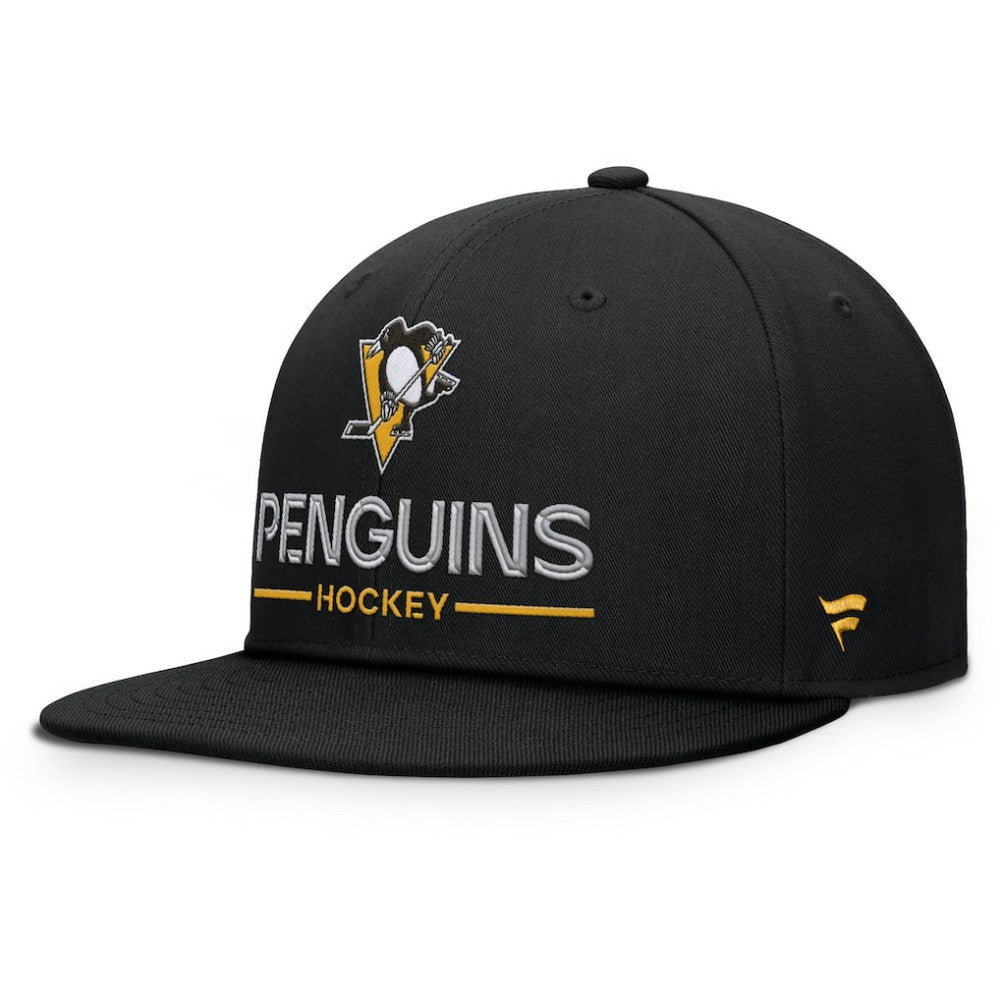 Pittsburgh Penguins Fanatics Authentic Pro Rink Lockup Snapback Hat - Black | Fanatics Clearance