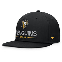 Pittsburgh Penguins Fanatics Authentic Pro Rink Lockup Snapback Hat - Black | Fanatics Clearance