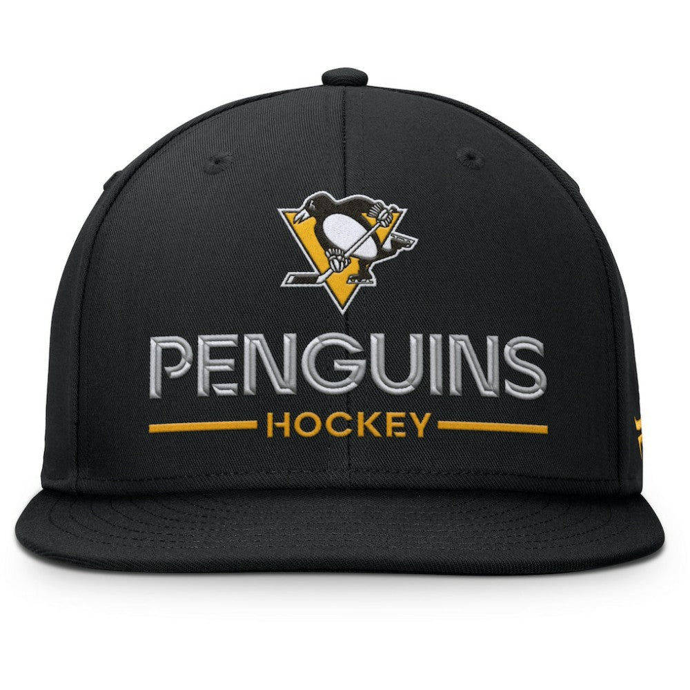Pittsburgh Penguins Fanatics Authentic Pro Rink Lockup Snapback Hat - Black | Fanatics Clearance