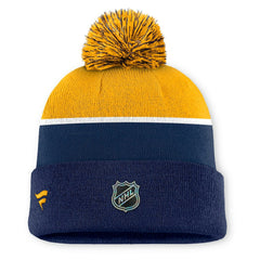 Nashville Predators Fanatics Authentic Pro Rink Cuffed Knit Hat with Pom - Navy | Fanatics sale