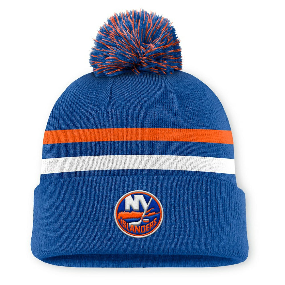 New York Islanders Fanatics Authentic Pro Rink Cuffed Knit Hat with Pom - Royal | Fanatics sale