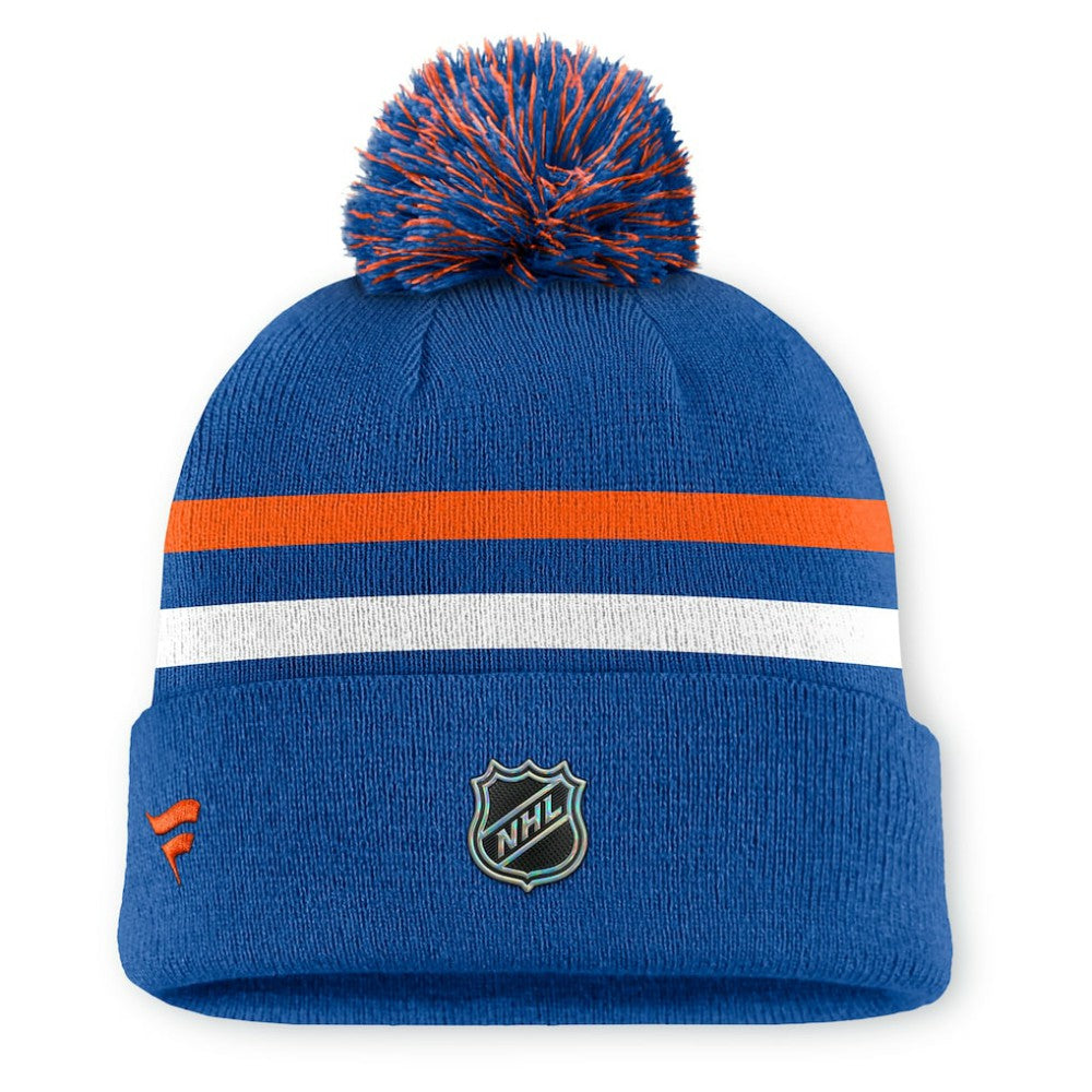 New York Islanders Fanatics Authentic Pro Rink Cuffed Knit Hat with Pom - Royal | Fanatics sale