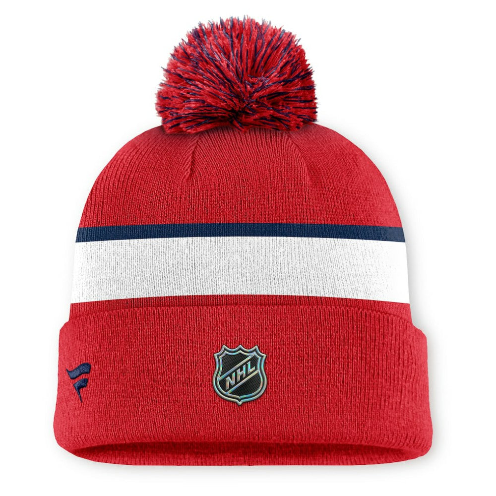 Washington Capitals Fanatics Authentic Pro Rink Cuffed Knit Hat with Pom - Red | Fanatics on sale