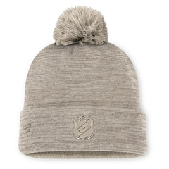 Vegas Golden Knights Fanatics Authentic Pro Road Cuffed Knit Hat with Pom - Tan | Fanatics Clearance