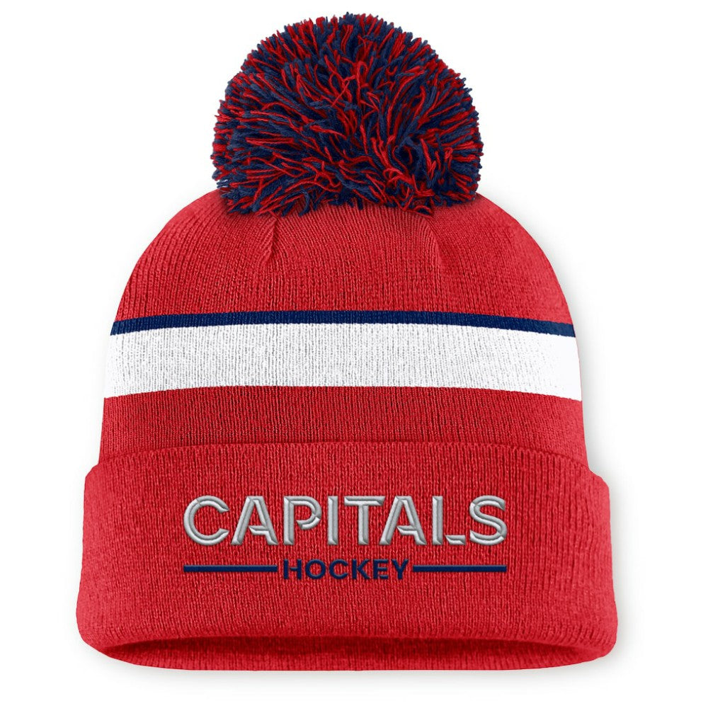 Washington Capitals Fanatics Women's Authentic Pro Rink Cuffed Knit Hat with Pom - Red | Fanatics sale