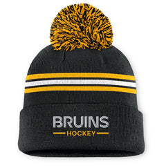 Boston Bruins Fanatics Women's Authentic Pro Rink Cuffed Knit Hat with Pom - Black | Fanatics on sale