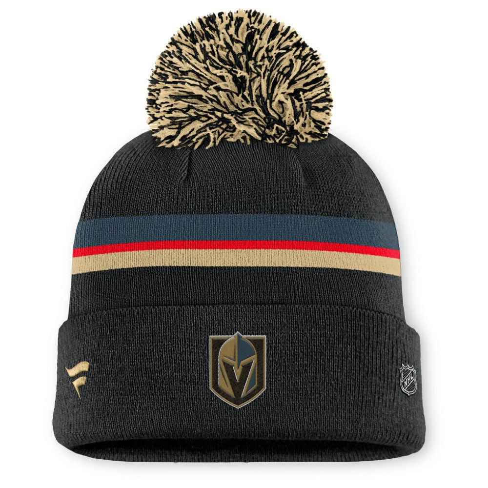 Vegas Golden Knights Fanatics Women's Authentic Pro Rink Cuffed Knit Hat with Pom - Black | Fanatics sale