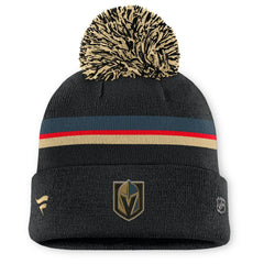 Vegas Golden Knights Fanatics Women's Authentic Pro Rink Cuffed Knit Hat with Pom - Black | Fanatics sale