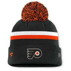Philadelphia Flyers Fanatics Women's Authentic Pro Rink Cuffed Knit Hat with Pom - Black | Fanatics near me