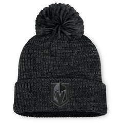 Vegas Golden Knights Fanatics Women's Authentic Pro Road Cuffed Knit Hat with Pom - Black | Fanatics online