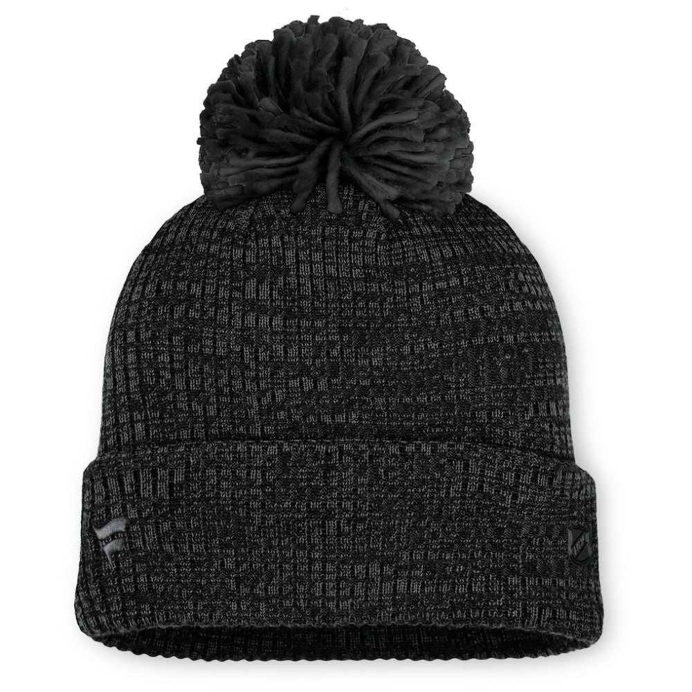 Vegas Golden Knights Fanatics Women's Authentic Pro Road Cuffed Knit Hat with Pom - Black | Fanatics online
