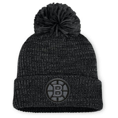Boston Bruins Fanatics Women's Authentic Pro Road Cuffed Knit Hat with Pom - Black | Fanatics Lifestyle