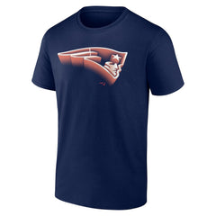 New England Patriots Chrome Dimension T-Shirt - Navy - NFL