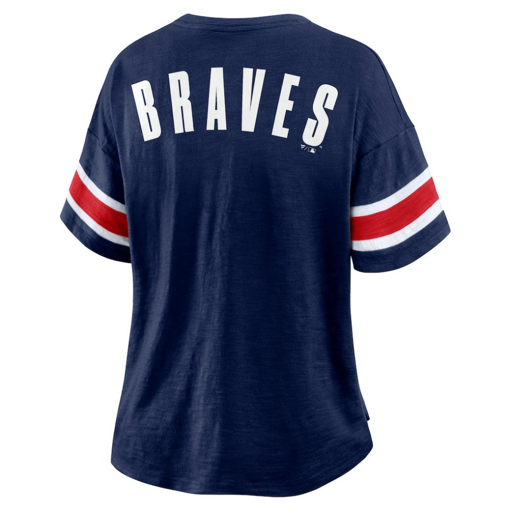 Atlanta Braves Fanatics Women's Curl Route T-Shirt Discount