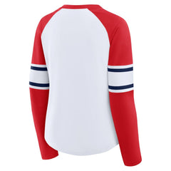 St. Louis Cardinals Fanatics Women's Blitz Package Raglan Lace-Up V-Neck Long Sleeve T-Shirt Sale