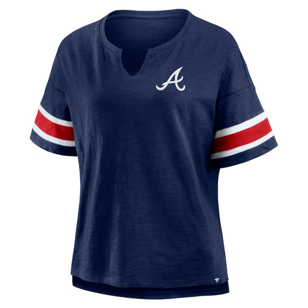Atlanta Braves Fanatics Women's Curl Route T-Shirt Sale
