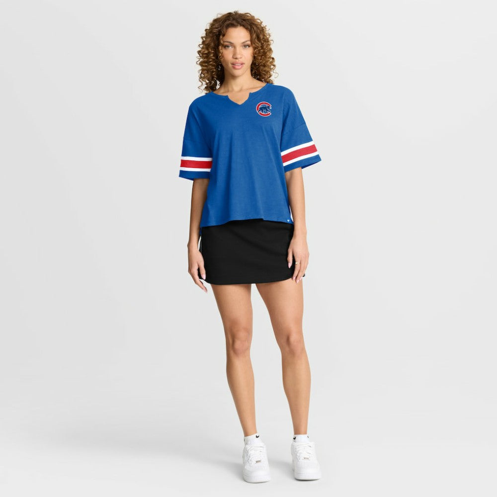 Chicago Cubs Fanatics Women's Curl Route T-Shirt Online
