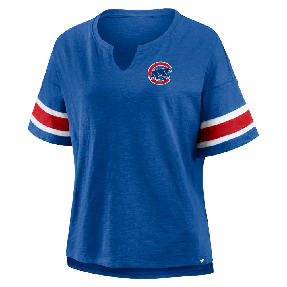 Chicago Cubs Fanatics Women's Curl Route T-Shirt Online
