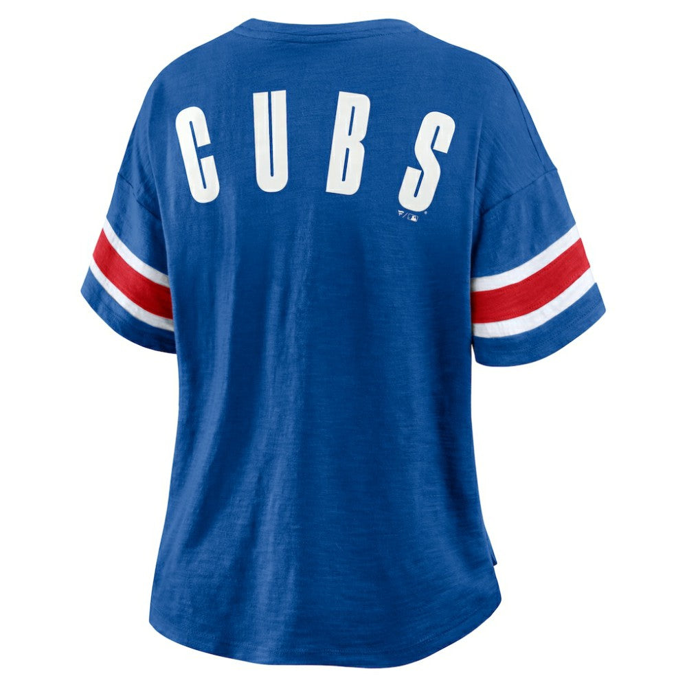 Chicago Cubs Fanatics Women's Curl Route T-Shirt Online