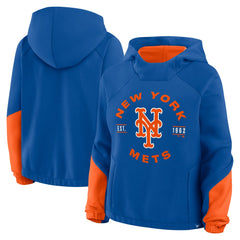 New York Mets Fanatics Women's Oversized Time to Win Pullover Hoodie Sale