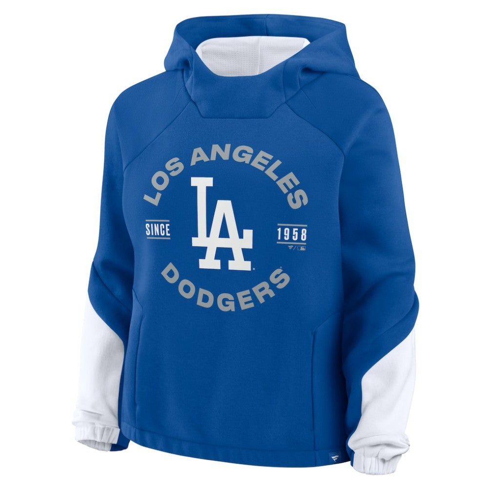 Los Angeles Dodgers Fanatics Women's Oversized Time to Win Pullover Hoodie Outlet