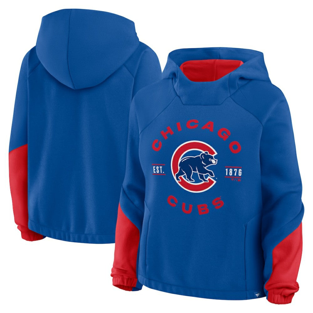 Chicago Cubs Fanatics Women's Oversized Time to Win Pullover Hoodie Outlet