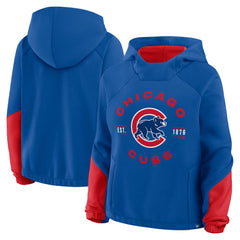 Chicago Cubs Fanatics Women's Oversized Time to Win Pullover Hoodie Outlet